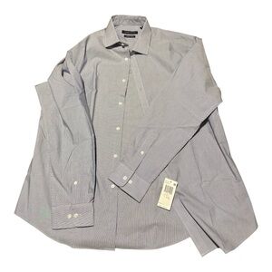Tommy Hilfiger Men's Light Blue Striped Dress Shirt NWT Size XL